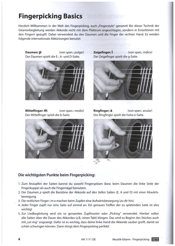 Akustik Gitarre - Fingerpicking schnell und einfach lernen (+DVD)