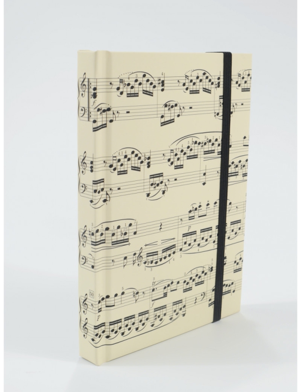 Notizbuch sheet music creme A6 / 96 Seiten