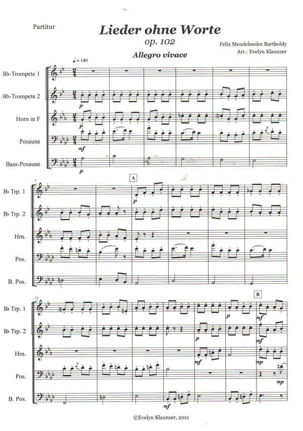 Lieder ohne Worte Nr.5 op.102 - Allegro vivace