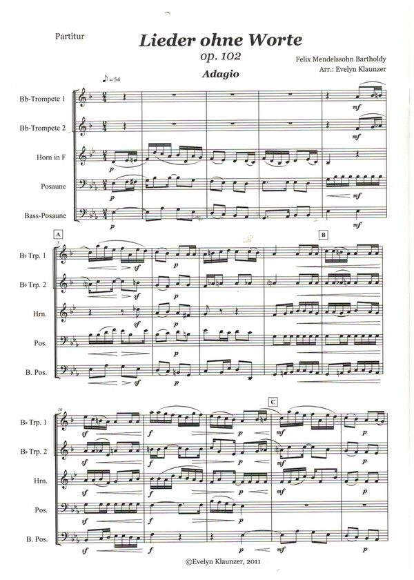 Lieder ohne Worte Nr.2 op.102 - Adagio