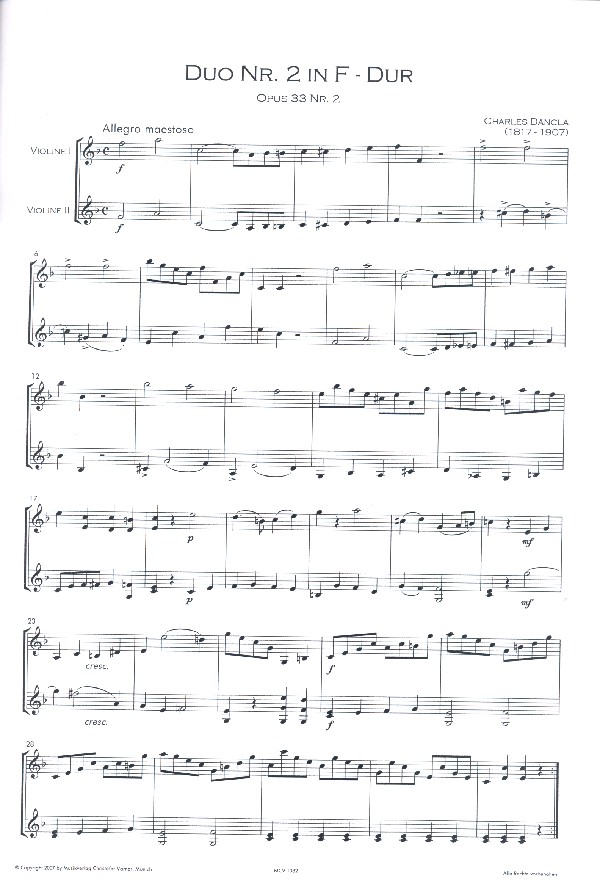 Duo op.33,2 für 2 Violinen