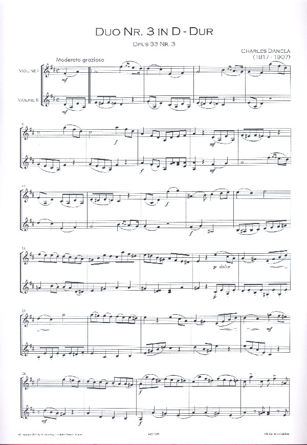 Duo op.33,3 für 2 Violinen