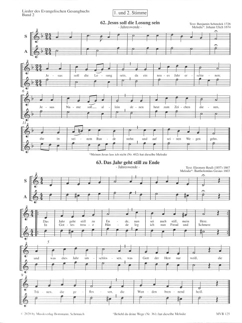 Lieder des Evangelischen Gesangbuchs Band 2