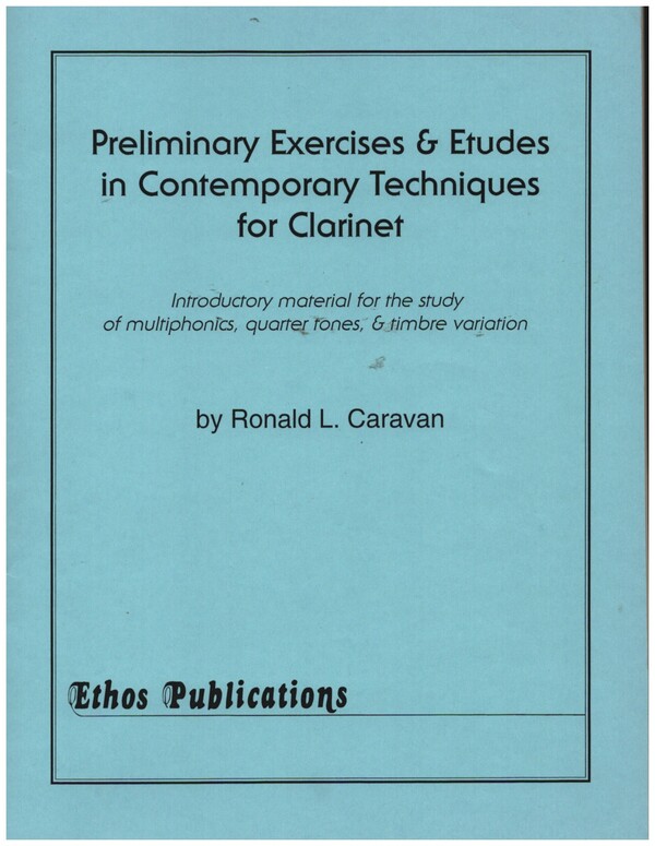 Preliminary Exercises and Etudes in Contemporary Techniques