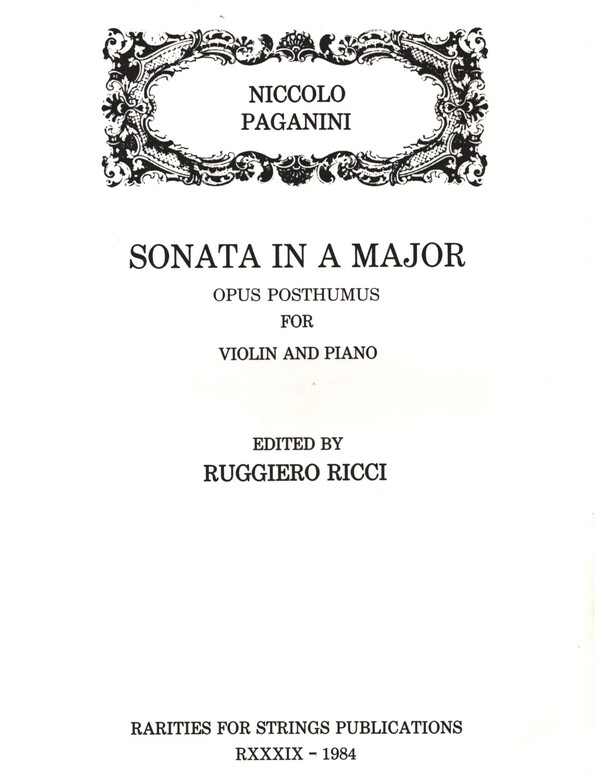 Sonata in a Major oppost.