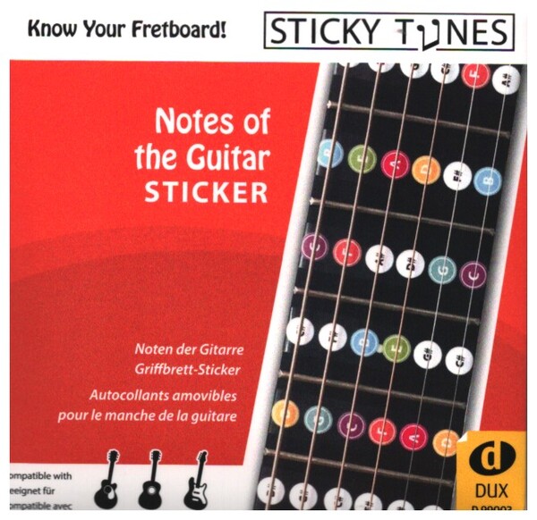 Notes of the guitar Sticker