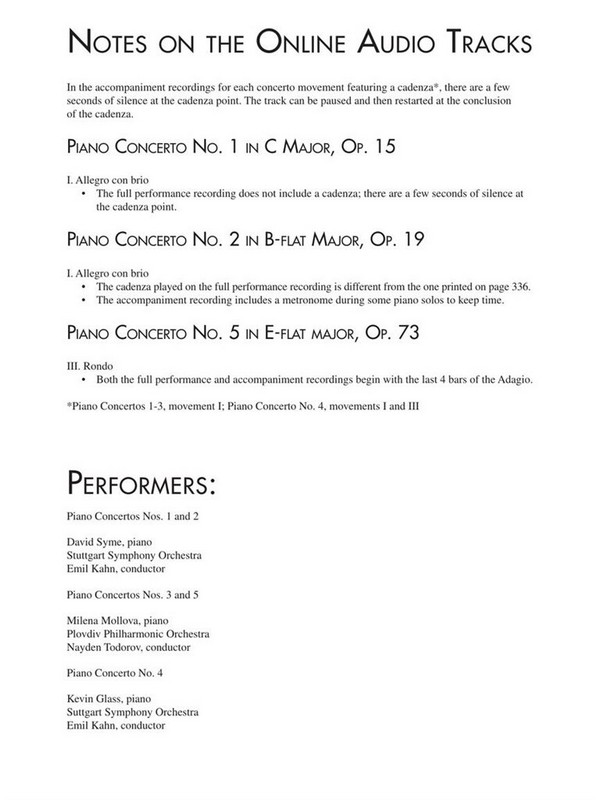 Complete Piano Concertos (+Online-Audio)