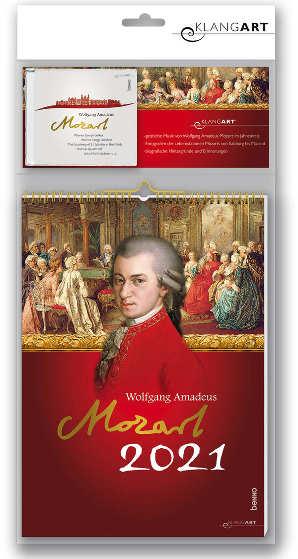 Kalender Wolfgang Amadeus Mozart 2021 (+CD)