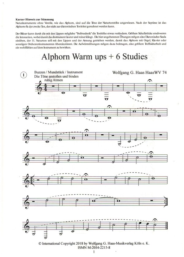 Warm Ups and 6 Studies