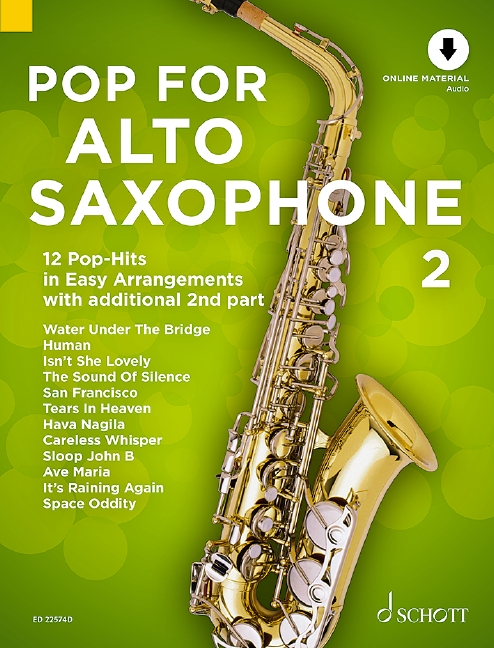 Pop for Alto Saxophone Band 2 (+Online Audio)