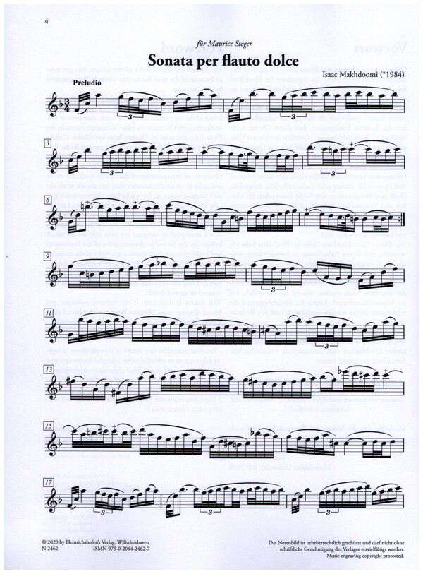 Sonata per Flauto dolce