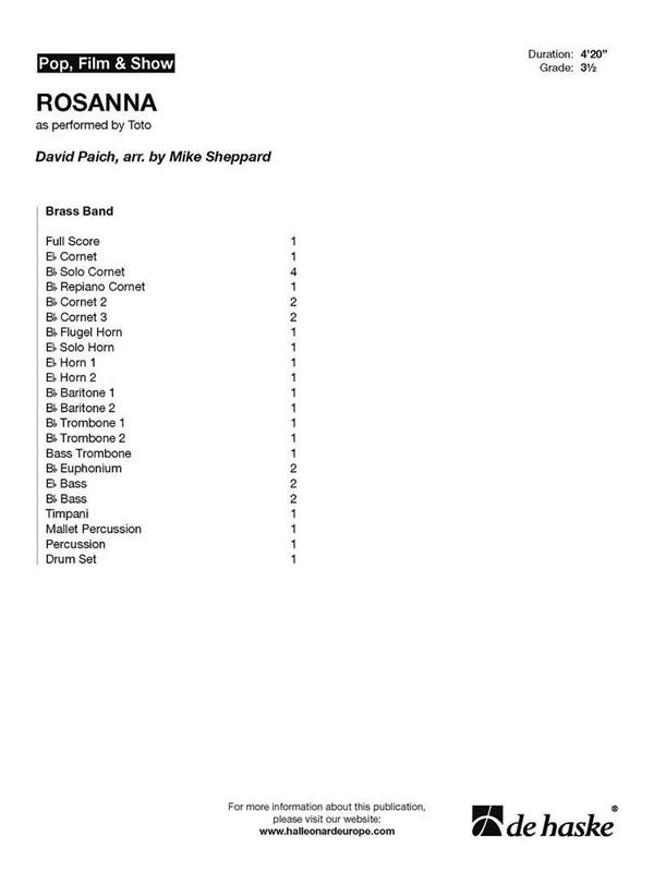  Rosanna (as performed by Toto)