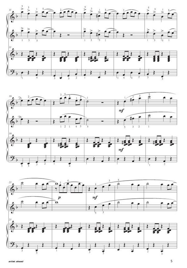 Romantische Piano-Duette (+Online Audio)