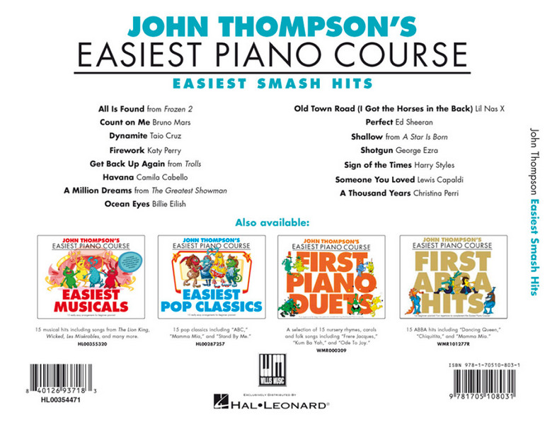 John Thompson's Easiest Smash Hits