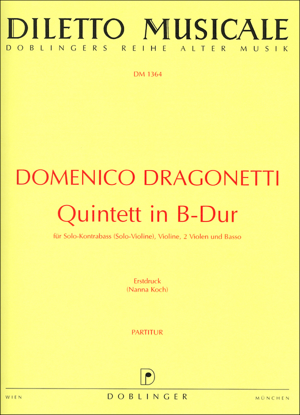 Quintett B-Dur für Kontrabass (Violine),