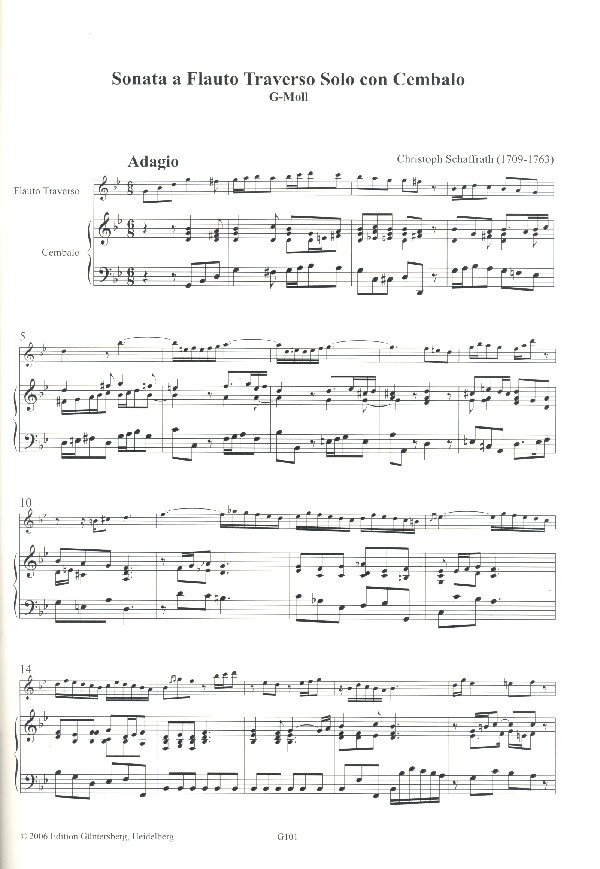 2 Sonaten für Traversflöte und Bc