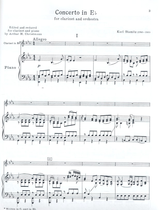 Konzert Es-Dur für Klarinette