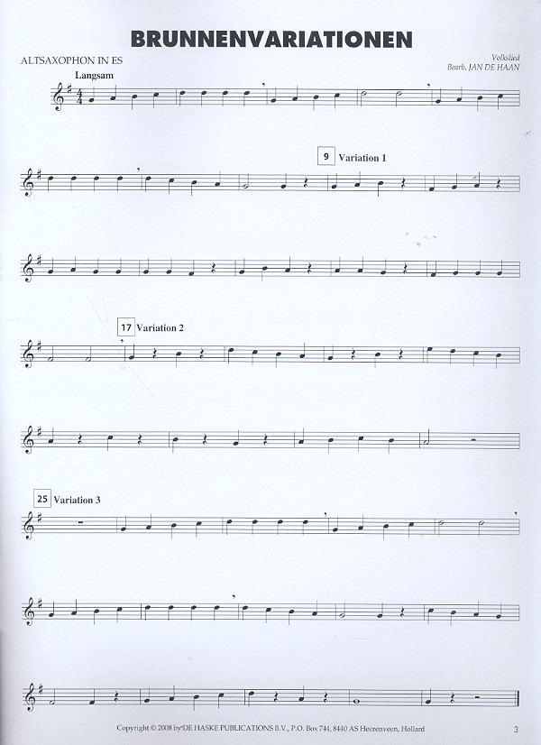 Bläserklasse live für Altsaxophon