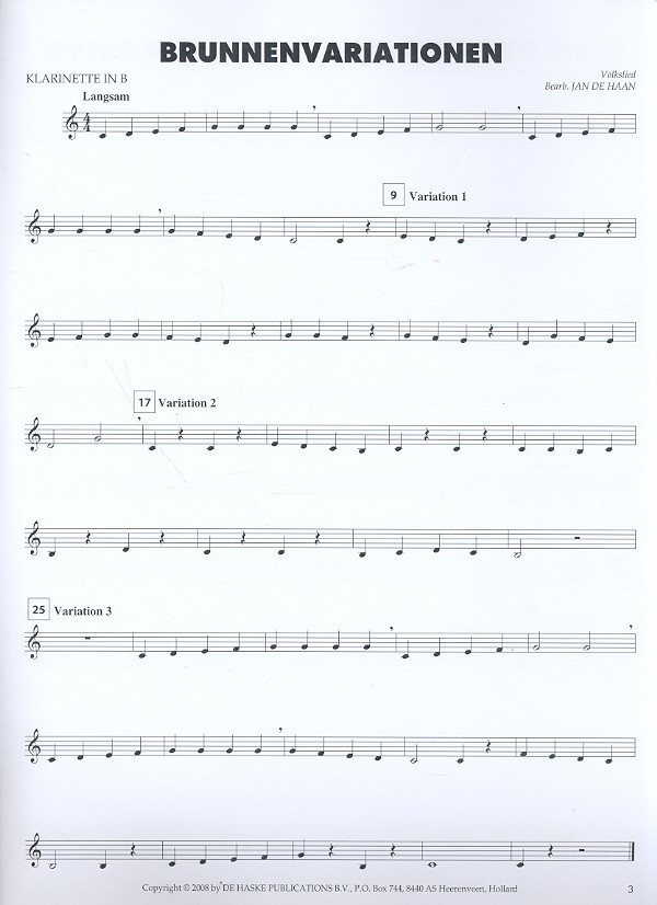 Bläserklasse live für Klarinette