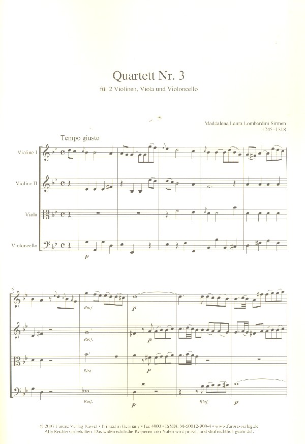 Quartett g-Moll Nr.3