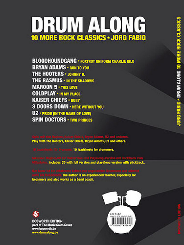 Drum along - 10 more Rock Classics (+CD):