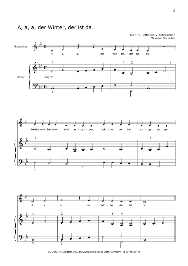 Spiel nicht allein für Altsaxophon