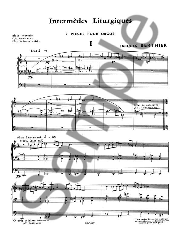 Intermèdes litugiques