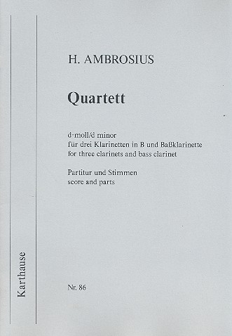 Quartett d-Moll für 3 Klarinetten und