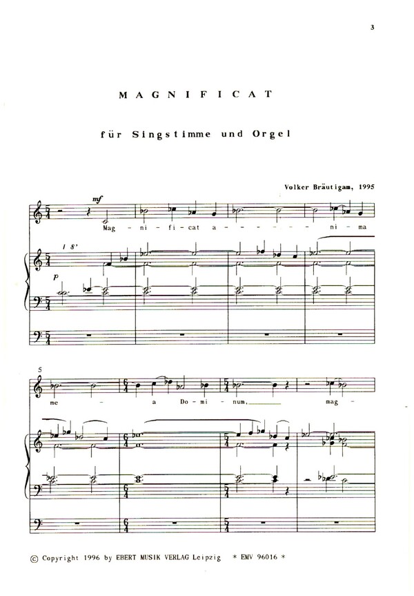 Magnificat für Sopran und Kammerorchester