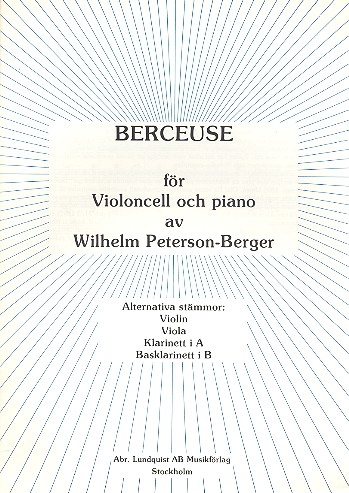 Berceuse for cello (violin, viola,