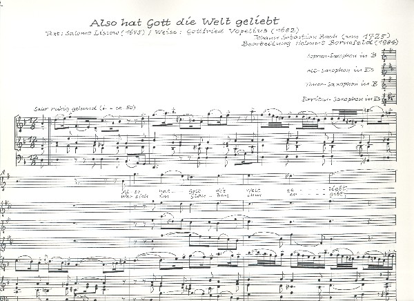 Also hat Gott geliebt BWV68 für