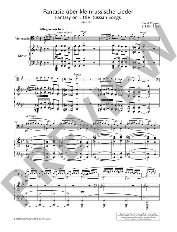 Fantasie über kleinrussische Lieder