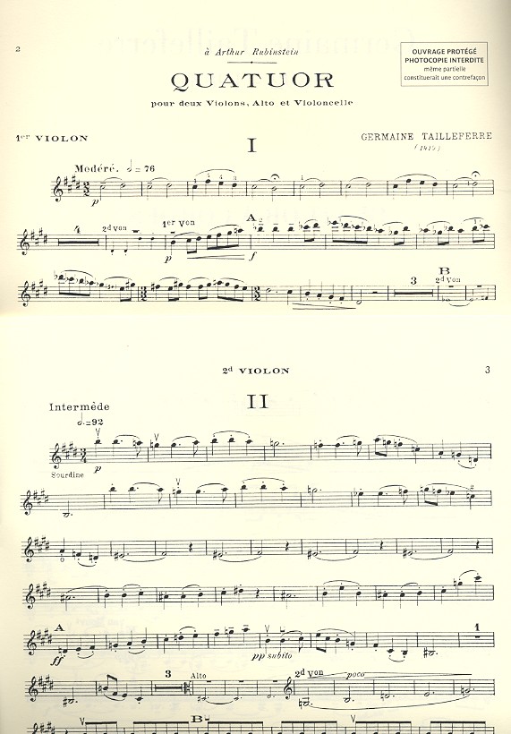 Streichquartett Stimmen