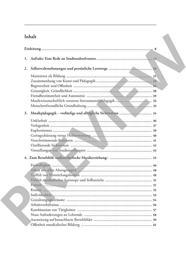 Instrumentalpädagogik in Studium und Beruf