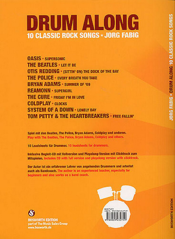 Drum along - 10 Classic Rock Songs (+CD):