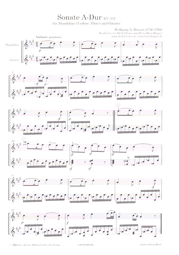 Sonate A-Dur KV331