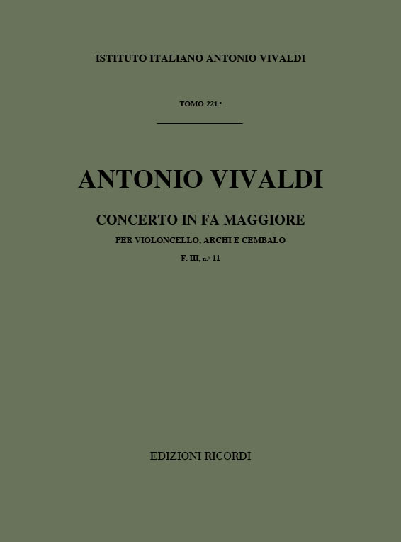 Konzert F-dur RV412 für Violoncello,