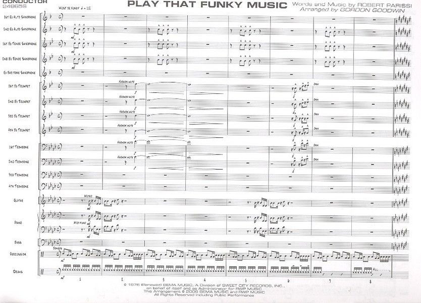 Play that funky Music: for jazz ensemble