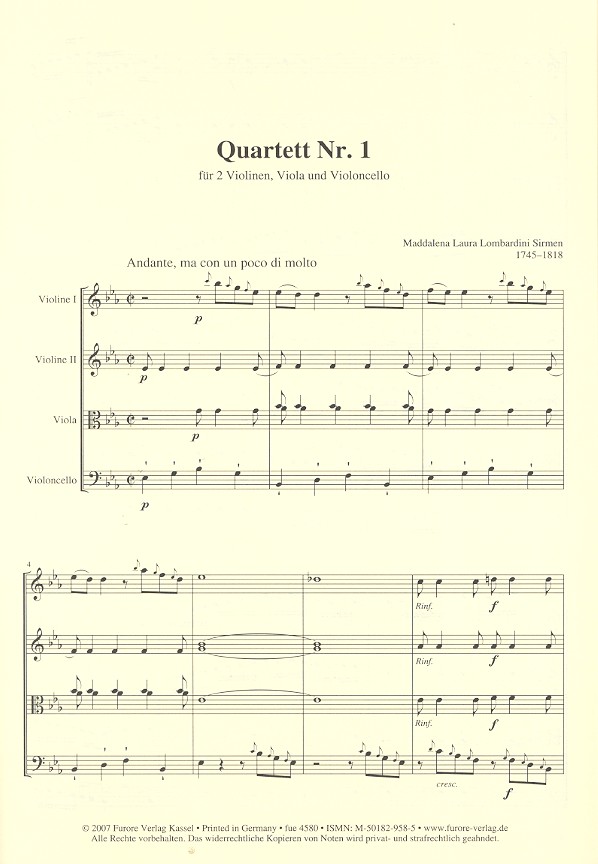 Quartett Es-Dur Nr.1 für