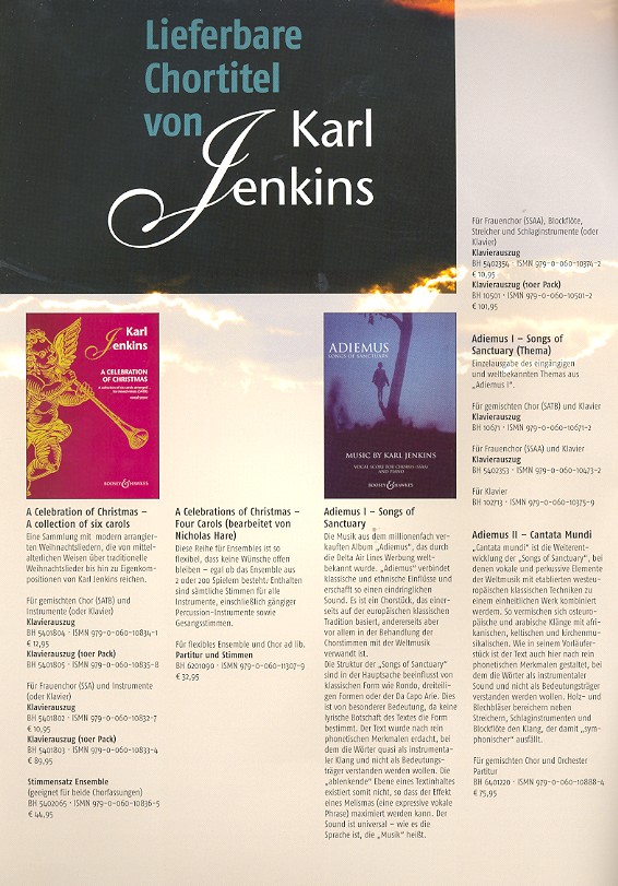 Katalog Karl Jenkins Chor Boosey 2007