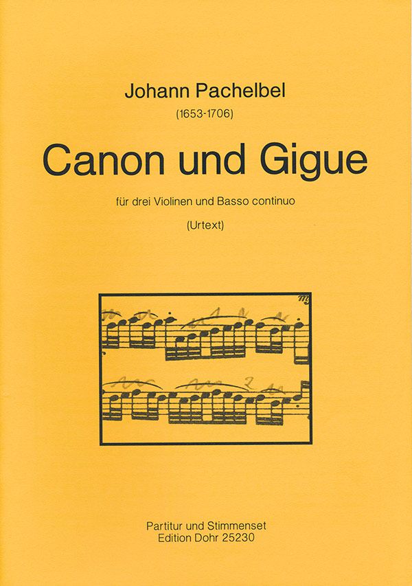 Canon und Gigue für 3 Violinen und Bc