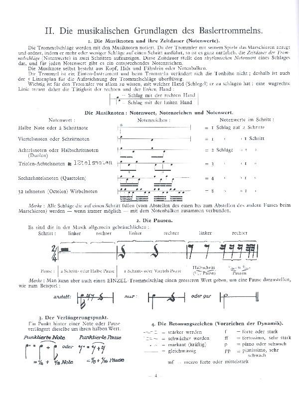 Das Basler Trommeln - Lehrgang und Trommelmärsche Band 1-3