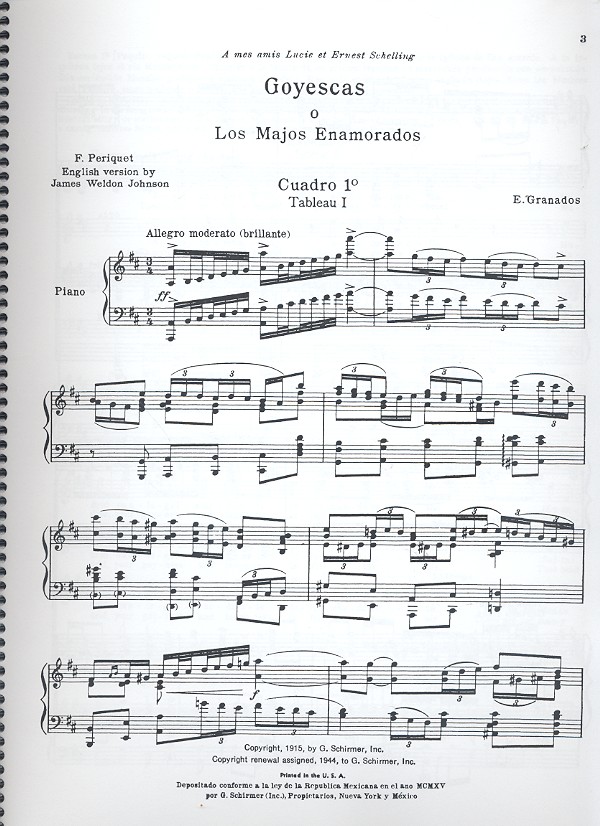 Goyescas Oper in 3 Akten