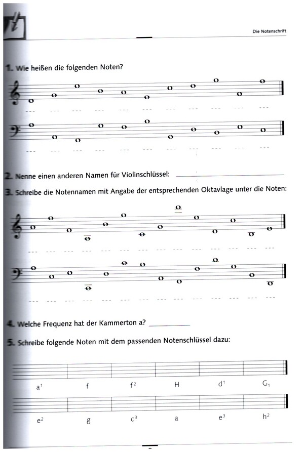 Elementare Musiklehre und Grundlagen der Harmonielehre