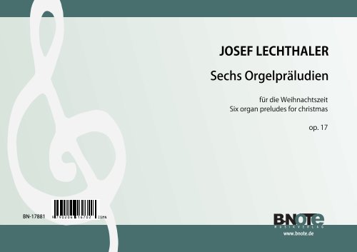 6 Orgelpräludien für die Weihnachtszeit op.17