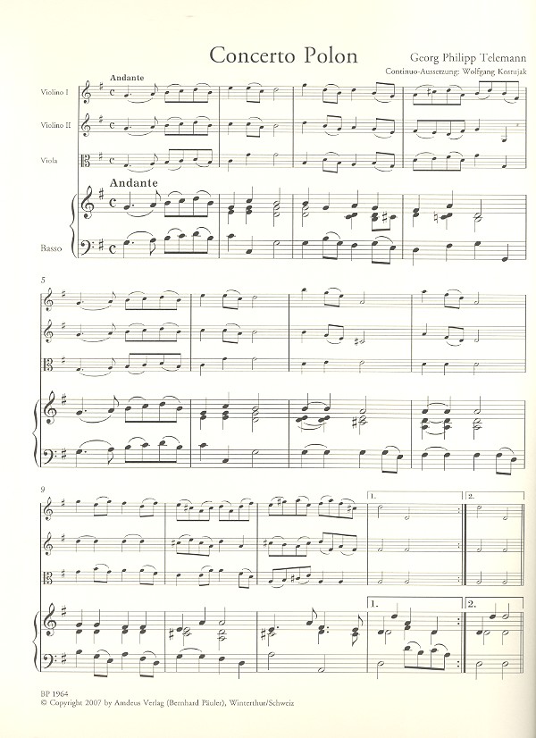 Concerto Polon G-Dur TWV43:G7