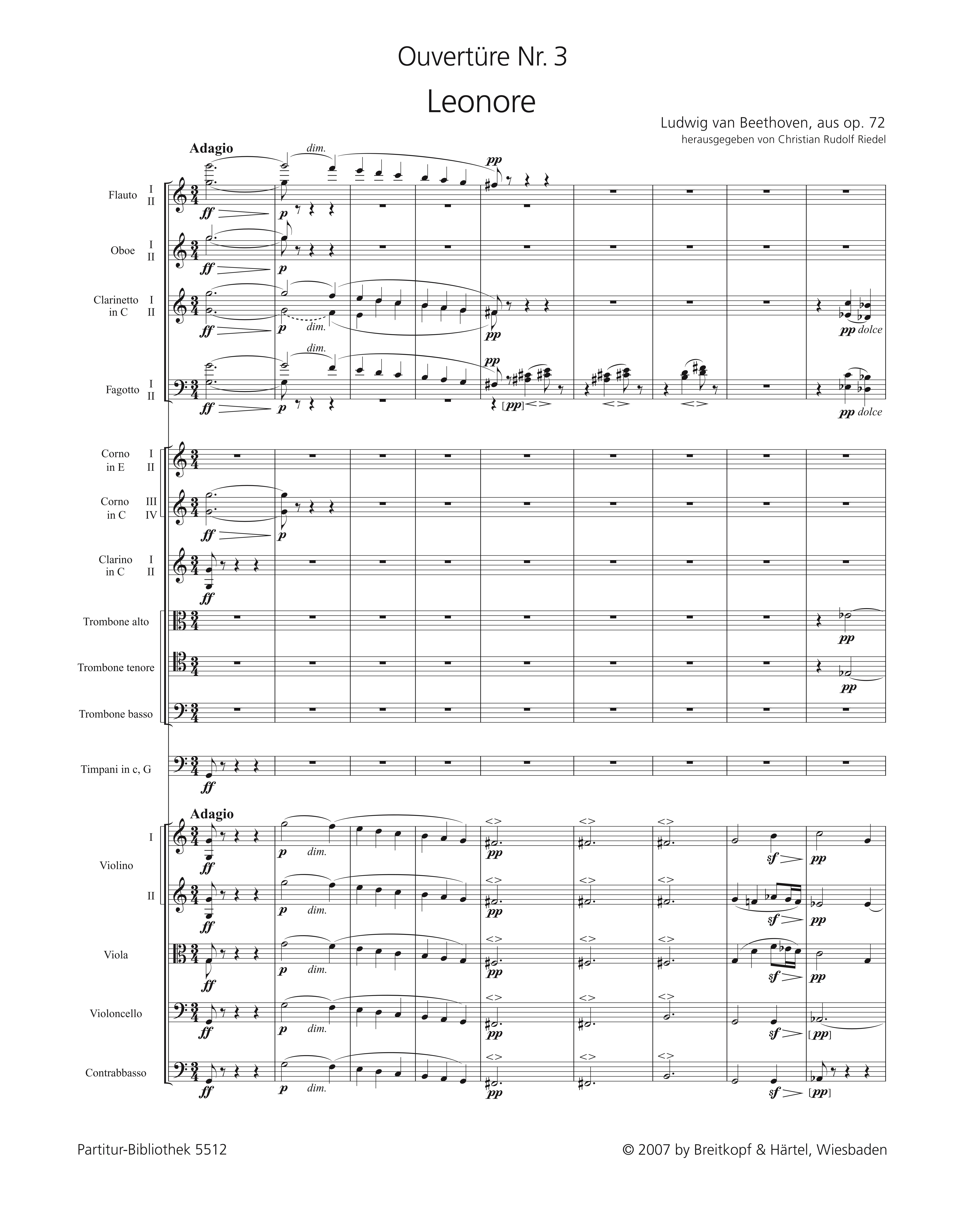 Ouvertüre Nr.3 zur Oper Leonore op.72