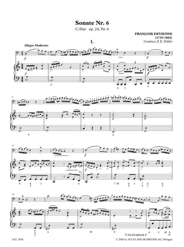 Sonate C-Dur op.24,6 für Fagott und Bc
