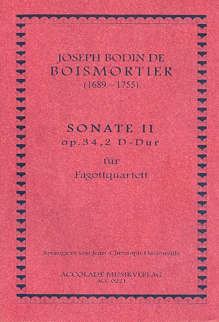 Sonate D-Dur op.34,2 für 4 Fagotte
