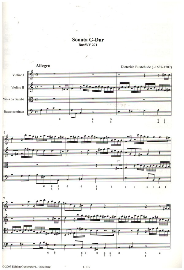 Sonate G-Dur BuxWV271